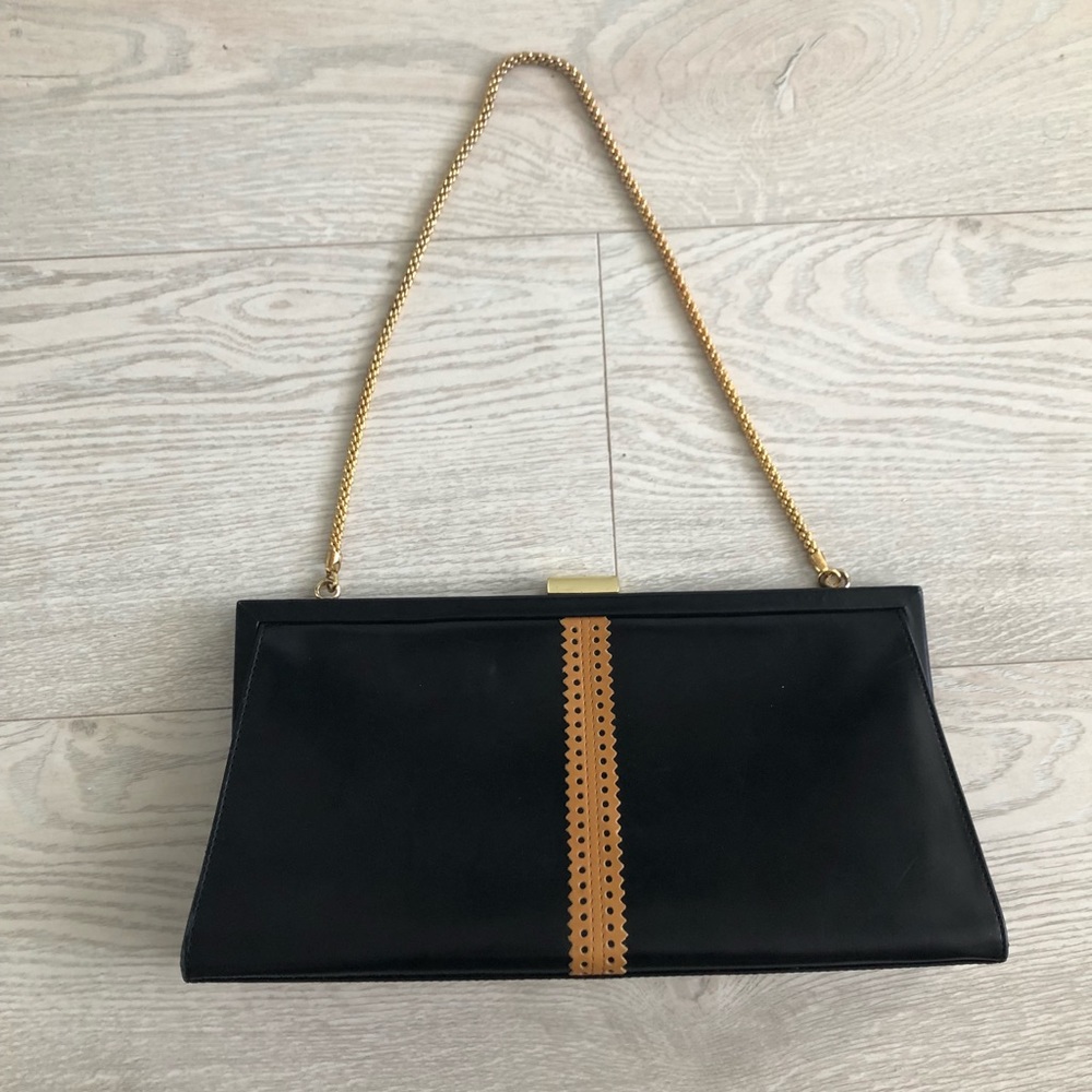 Leather evening bag